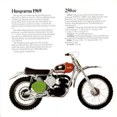 Husqvarna Moto Cross Programm 1969