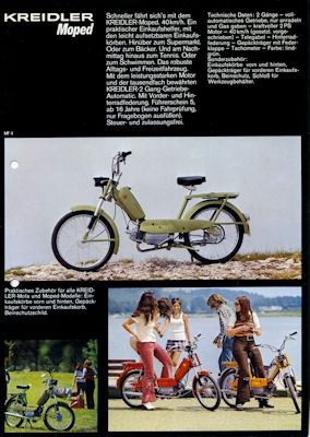 Kreidler program Mofa Mopeds 1973