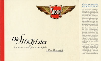 Stock Extra Leichtmotorrad Prospekt 1920er Jahre