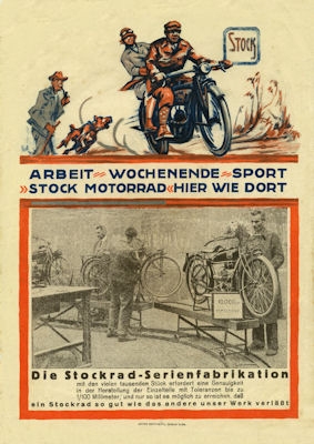 Stock Leichtmotorrad Prospekt ca. 1927