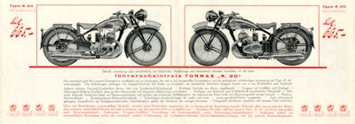 Tornax K 20 Prospekt 1930er Jahre