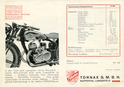 Tornax K 20 brochure 1930s