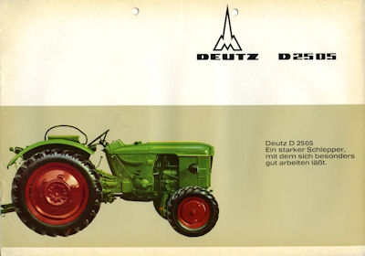 Deutz D 2505 Schlepper brochure 3.1966