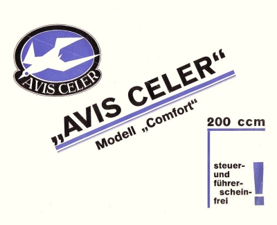 Avis Celer 200ccm Modell Comfort Prospekt ca.1930