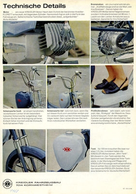 Kreidler Mofa Prospekt 9.1968