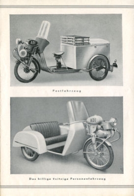 ADI Motor-Lieferdreirad brochure ca. 1950