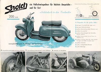 Strolch 200 scooter brochure ca. 1956