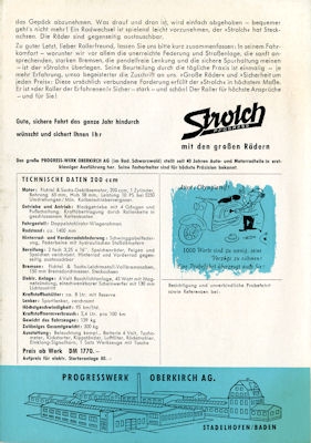 Strolch 200 scooter brochure ca. 1956