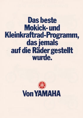 Yamaha Mokick- und Kleinkraftrad-Programm 1978