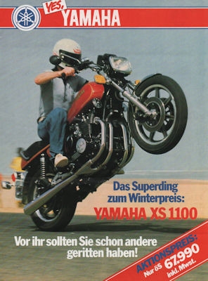 Yamaha XS 1100 Austria-Prospekt 1979