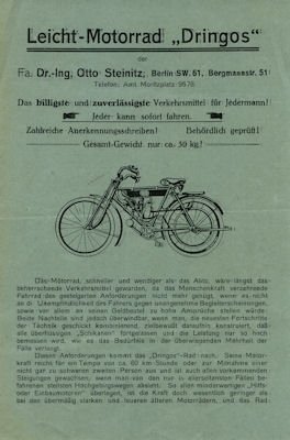 Dringos Leichmotorrad brochure ca. 1924