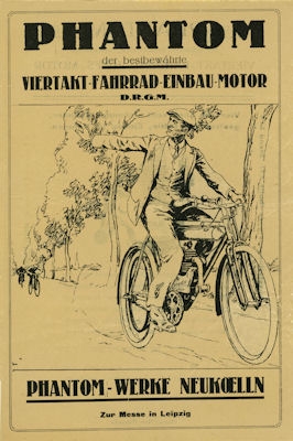 Phantom Fourstroke bicycle motor brochure 1922