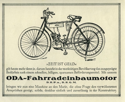 ODA Fahrrad Motor Prospekt ca. 1922