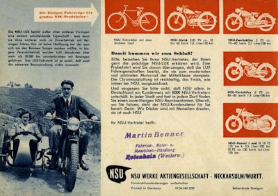 NSU Lux Prospekt 3.1952