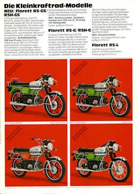 Kreidler Programm Mokicks Kleinkrafträder 3.1977