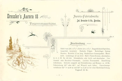 Aurora bicycle program 1898