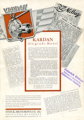 Stock Kardan 300 brochure 1930