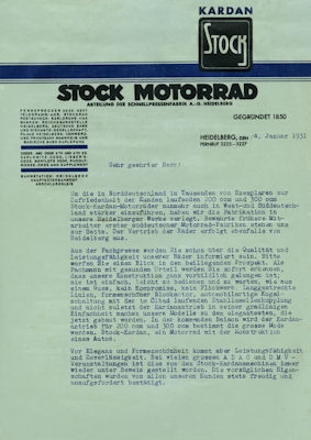 Stock letter 1931