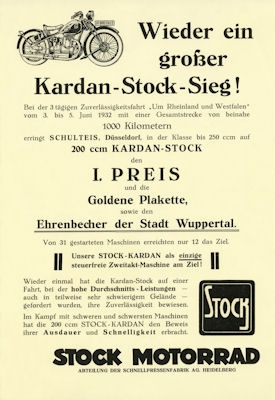 Stock Kleinplakat 1932