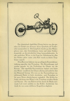 Trinks Dreirad-Wagen Prospekt 1920er Jahre