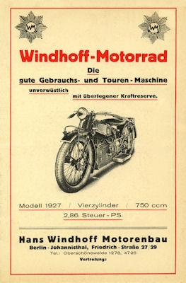 Windhoff 4 Prospekt 1927