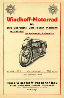 Windhoff 4 brochure 1927