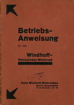 Windhoff 4 Bedienungsanleitung ca. 1929