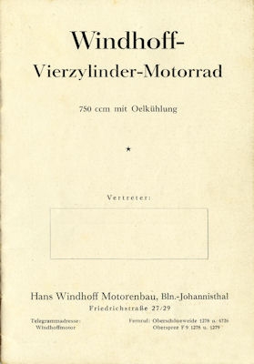 Windhoff 4 owner`s manuel ca. 1929