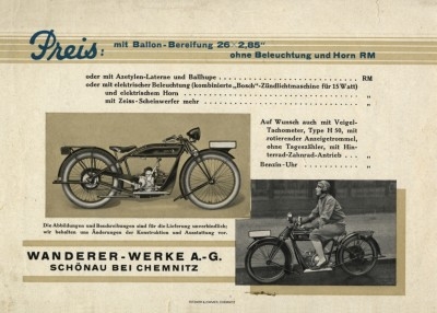 Wanderer 200 ccm Prospekt 4.1929