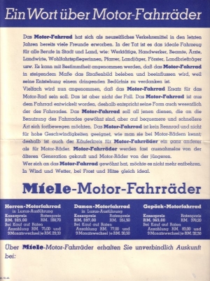 Miele Klein Plakat 1935