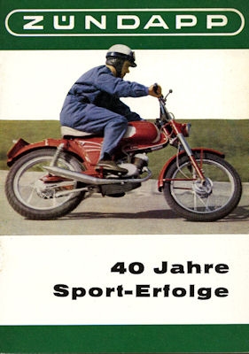 Zündapp 40 Jahre Sport Erfolge Broschüre 1962