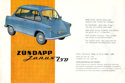 Zündapp Janus Prospekt 1957