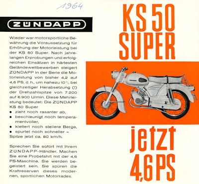 Zündapp KS 50 Super brochure 1964