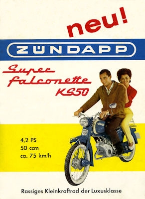 Zündapp Super Falconette KS 50 Prospekt 1962