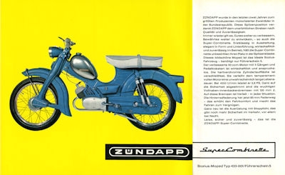 Zündapp Moped / Mokick Programm 1963