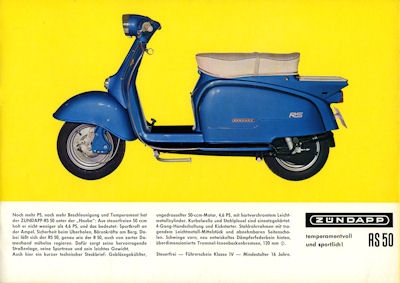 Zündapp Motorroller Programm 1965