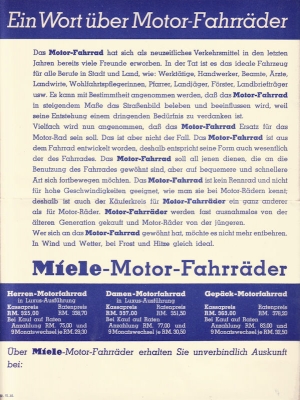 Miele Klein Plakat 1935