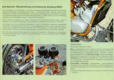 Zündapp 125 und 50ccm Motorrad Programm 1973