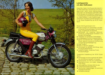 Zündapp 50 und 125ccm Motorrad Programm 1976