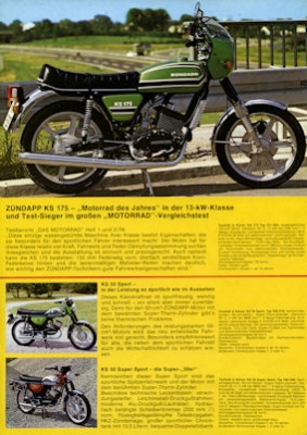 Zündapp Motorrad und Motorroller Programm 1978