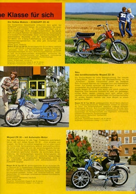 Zündapp Mopeds Mokicks Roller Programm 1978