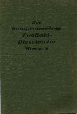 EMW Dieselmotor Klasse 5 Bedienungsanleitung 1930er Jahre