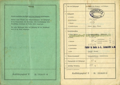 Phänomen Kfz-Brief BOB 1937