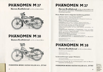 Phänomen Fahrrad und Motorrad Prospekt 1935