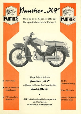 Panther K 9 brochure 1960s