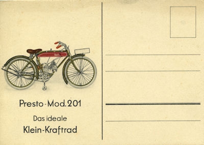 Presto Ansichtskarte Modelle 201 ca. 1931