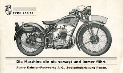 Puch 250 SS Prospekt ca. 1936