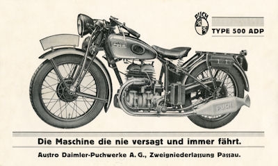 Puch 500 ADP Prospekt ca. 1936