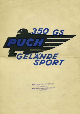 Puch 350 GS brochure ca. 1938