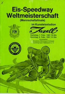 Program Inzell Eisspeedway 7.2.1981